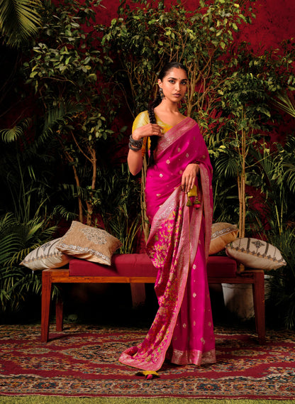 Beautiful Designer Wedding Wear Pure Viscose Dola Silk Saree