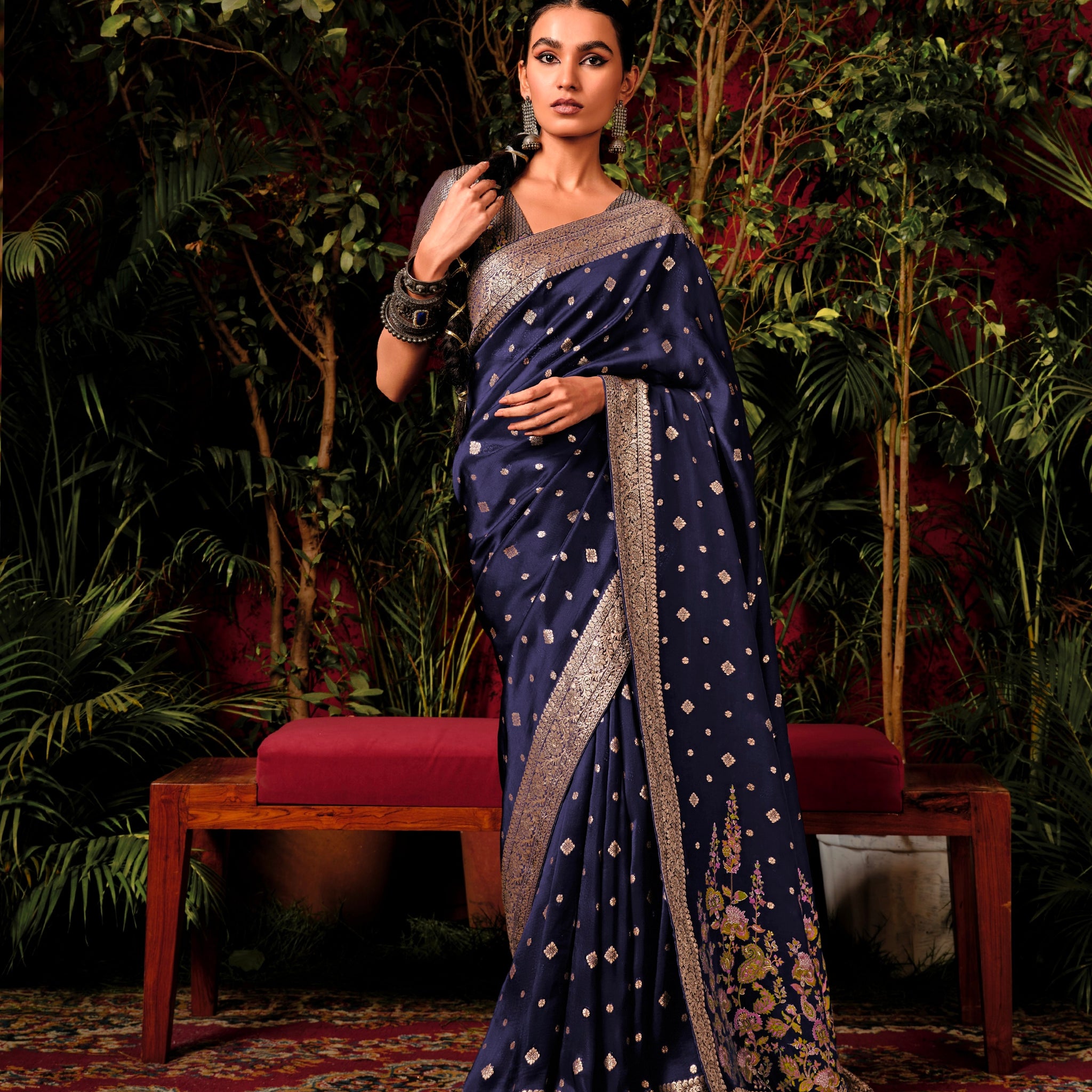 Beautiful Designer Wedding Wear Pure Viscose Dola Silk Saree