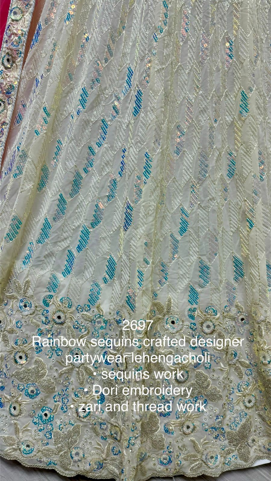 Beautiful Designer Bridal Pure Georgette With Sequence Lehenga Choli