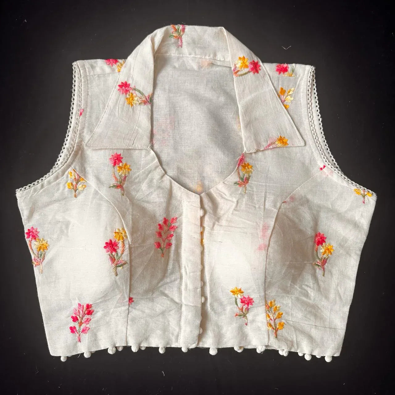 Beautiful Designer Readymade Pure Cotton with Sequence Work Blouse
