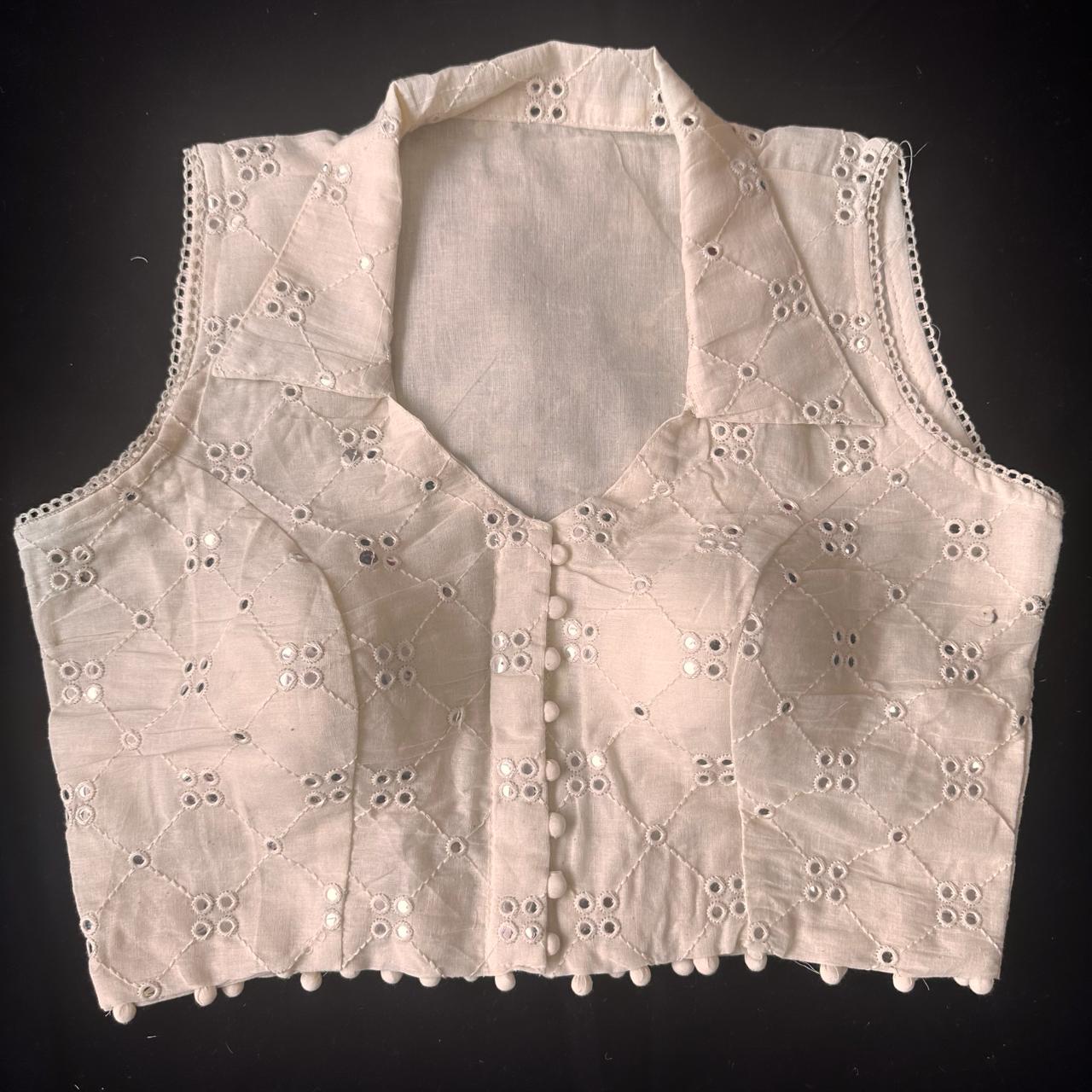 Beautiful Designer Readymade Pure Cotton with Sequence Work Blouse