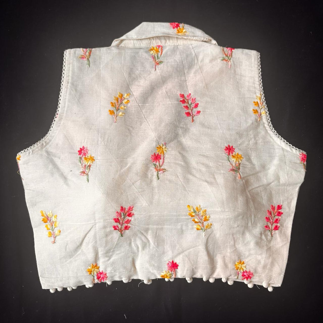 Beautiful Designer Readymade Pure Khadi with Sequence Work Blouse