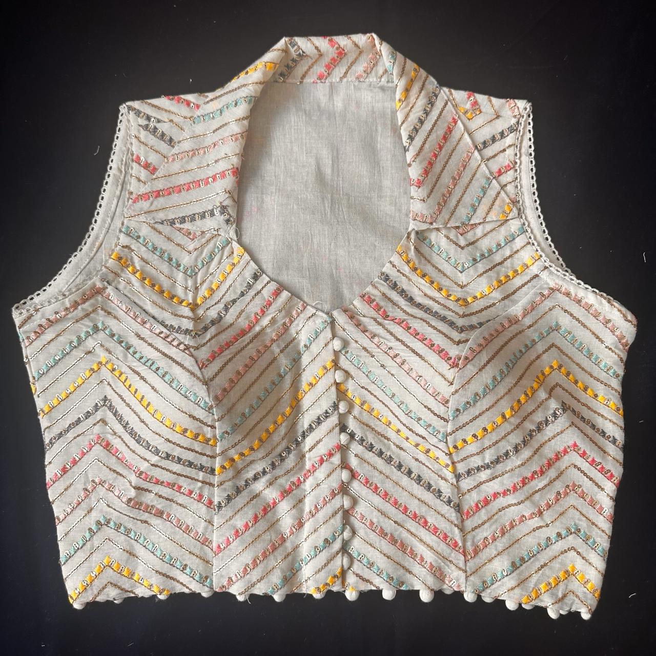 Beautiful Designer Readymade Pure Cotton with Sequence Work Blouse