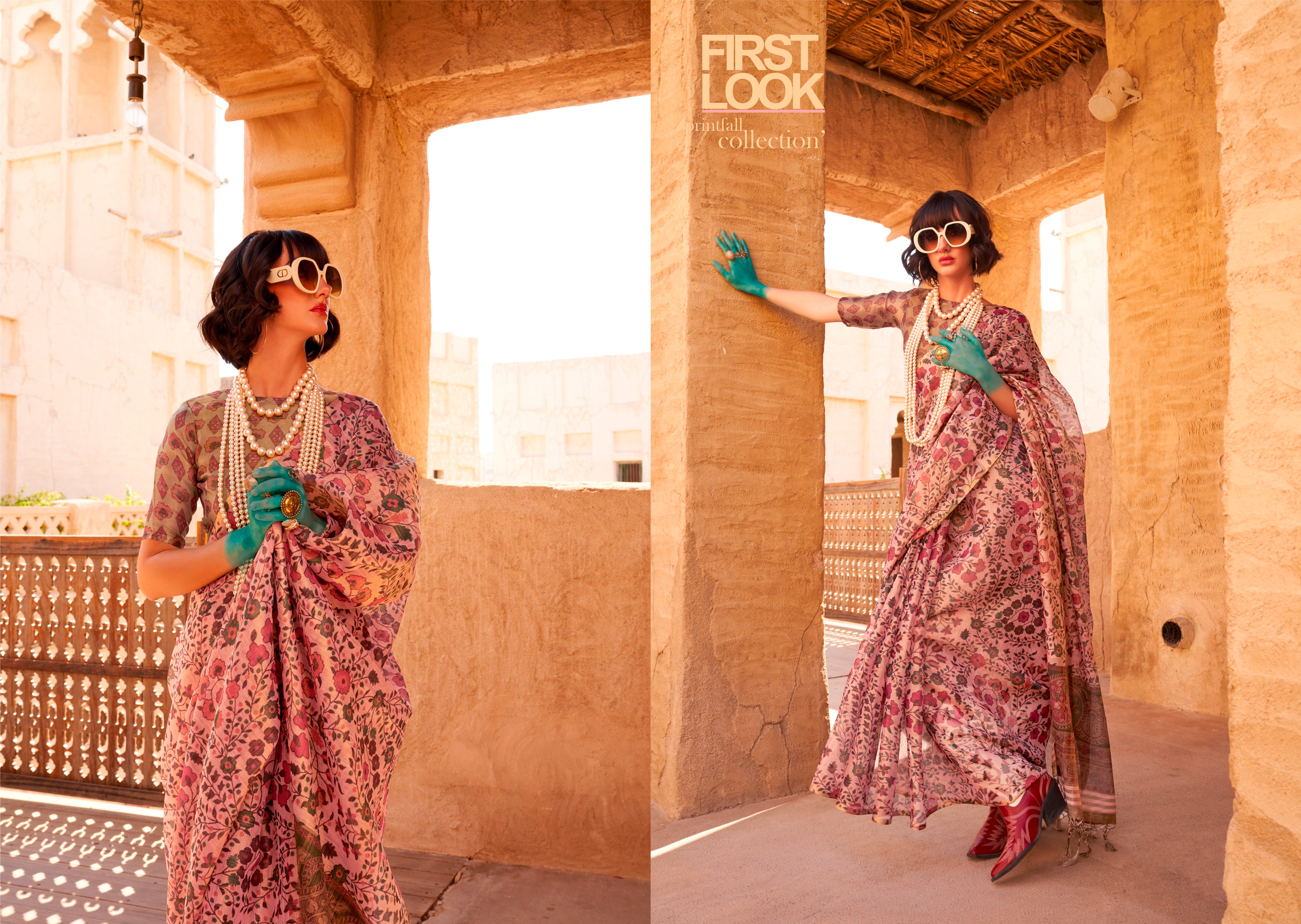 Beautiful Designer Festive Wear Handwoven Zari Tissue Print Saree