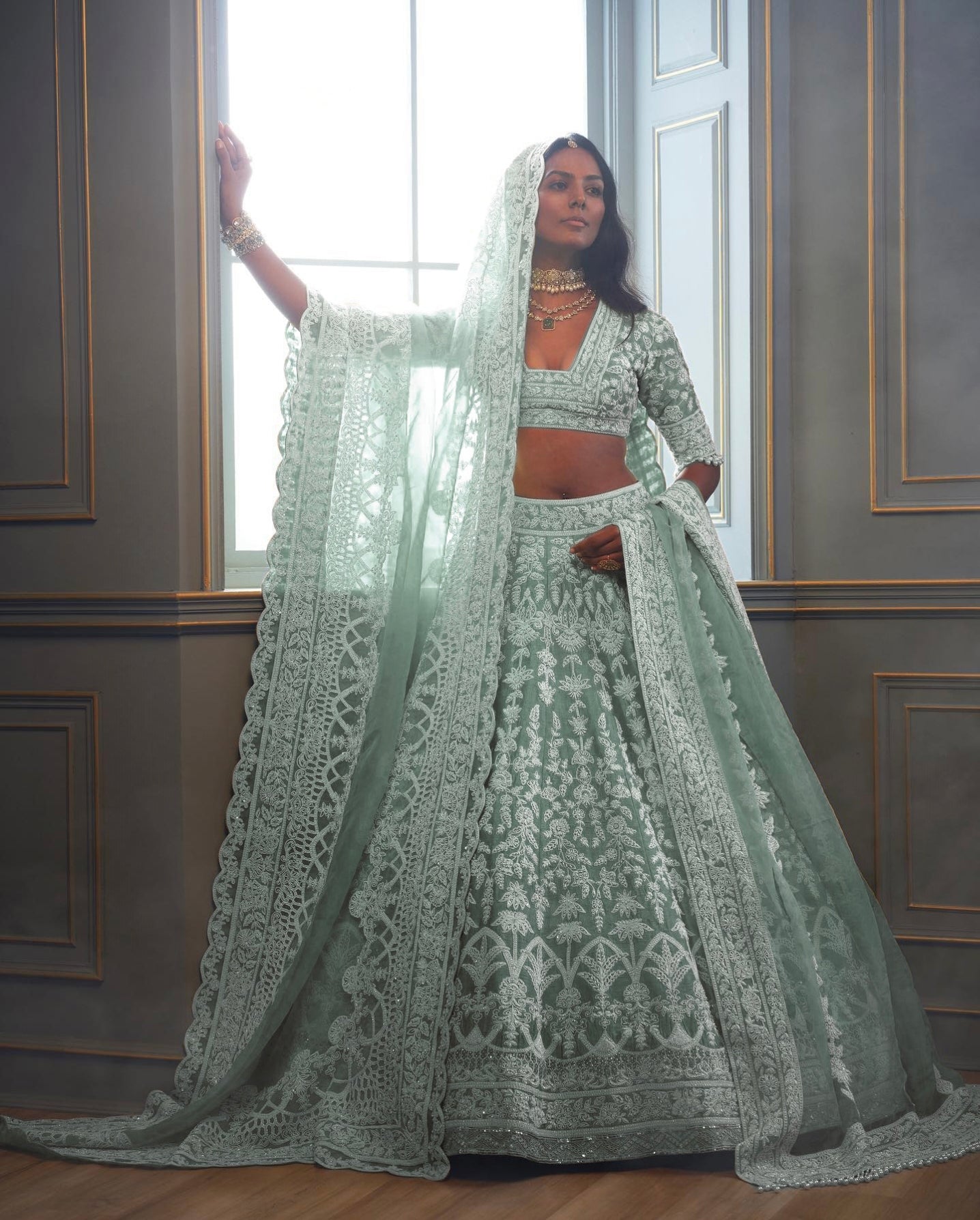 Beauliful Designer Wedding Wear Heavy Butterfly Net Lehenga Choli