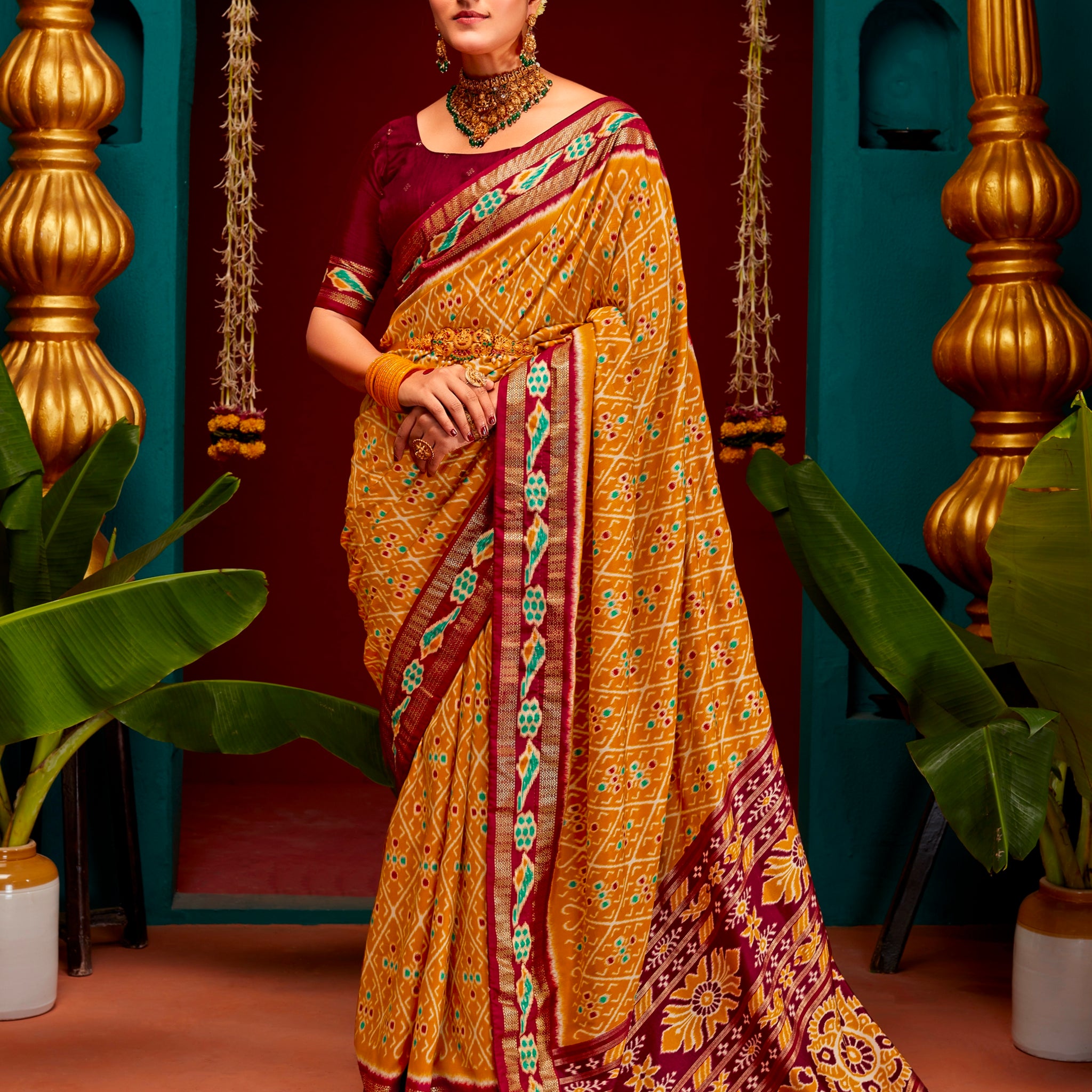 Beautiful Designer Festive Wear Patola Silk Saree