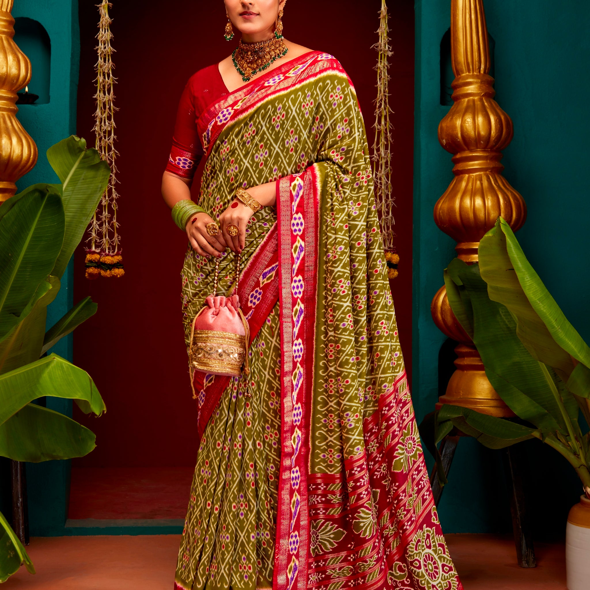Beautiful Designer Festive Wear Patola Silk Saree