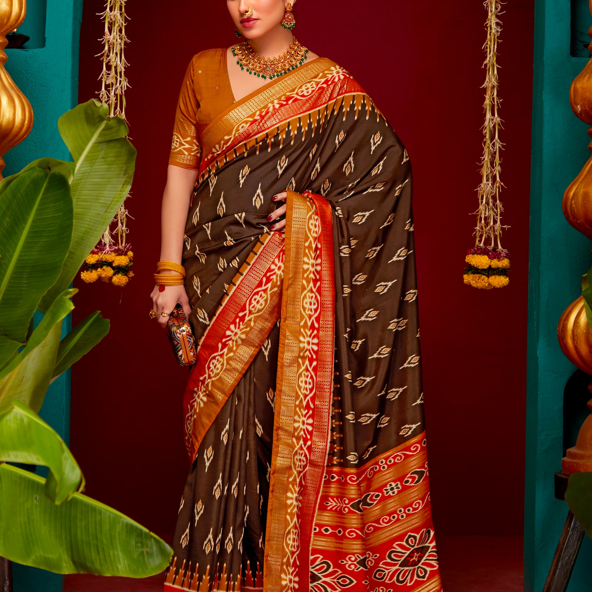 Beautiful Designer Festive Wear Patola Silk Saree