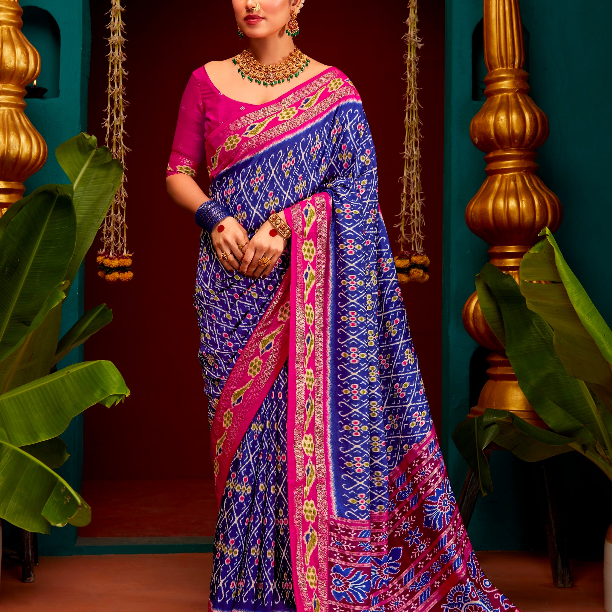 Beautiful Designer Festive Wear Patola Silk Saree