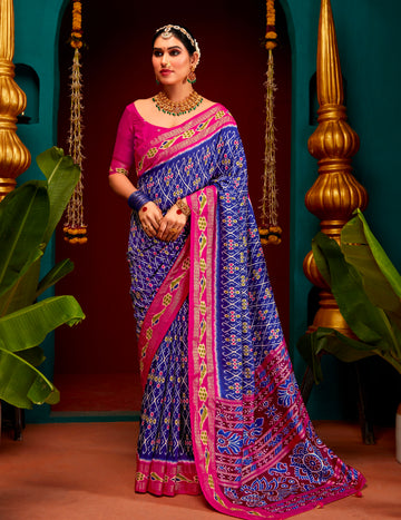 Beautiful Designer Festive Wear Patola Silk Saree