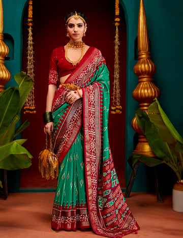 Beautiful Designer Festive Wear Patola Silk Saree