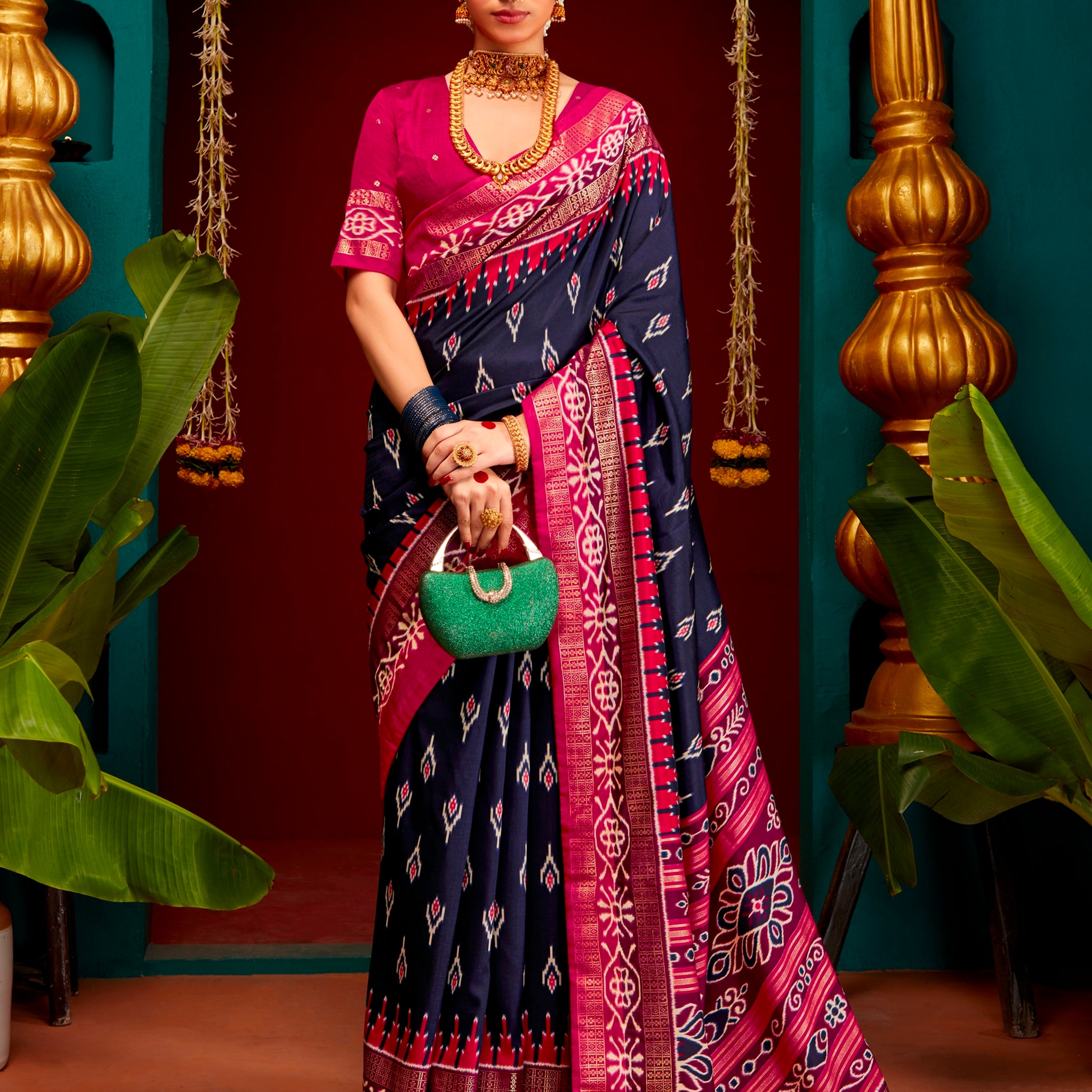 Beautiful Designer Festive Wear Patola Silk Saree