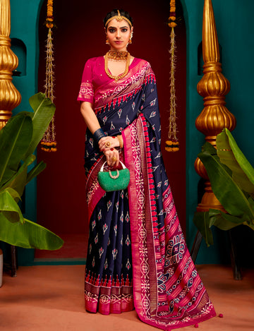 Beautiful Designer Festive Wear Patola Silk Saree