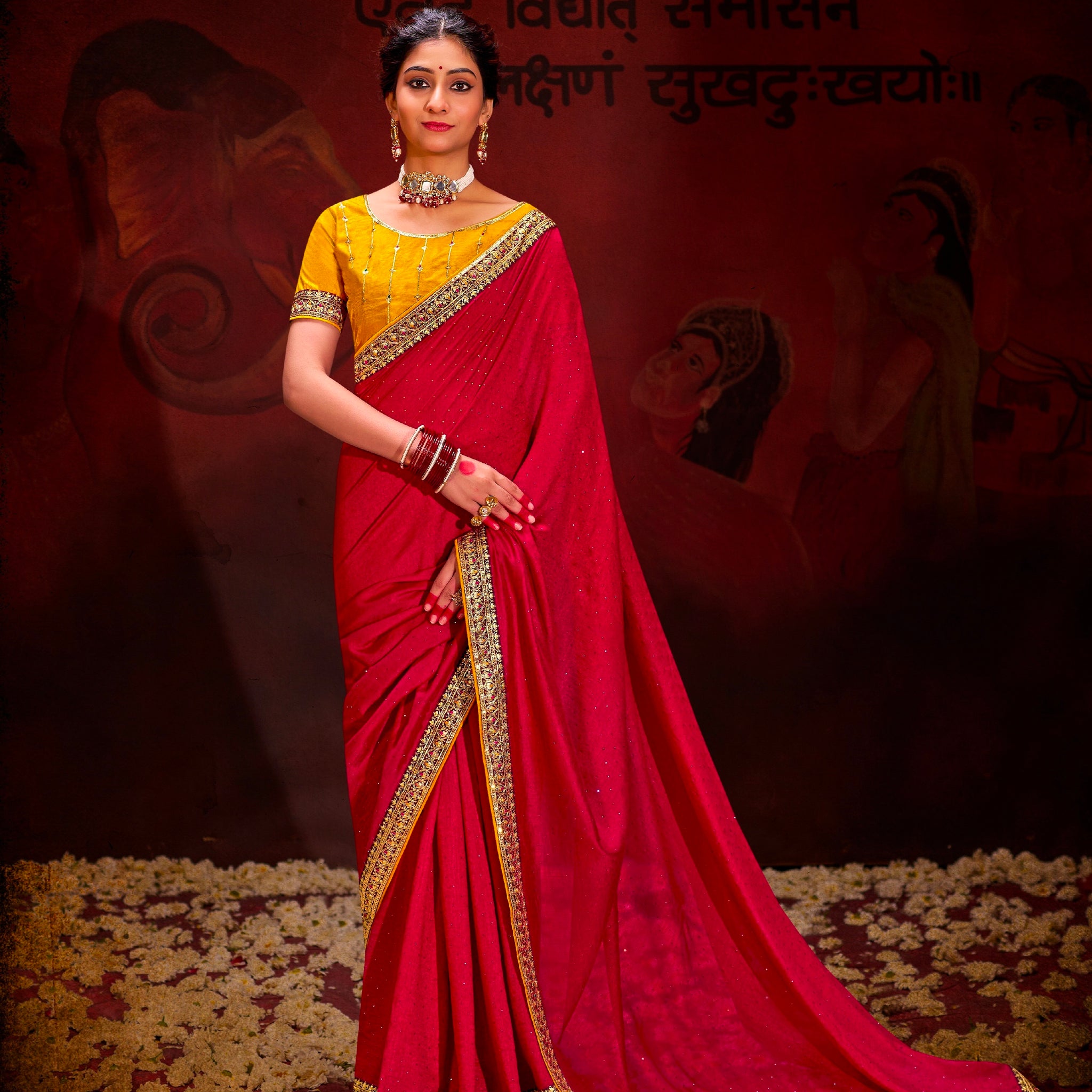 Beautiful Designer Occasion Wear Heavy Vichitra Silk Saree