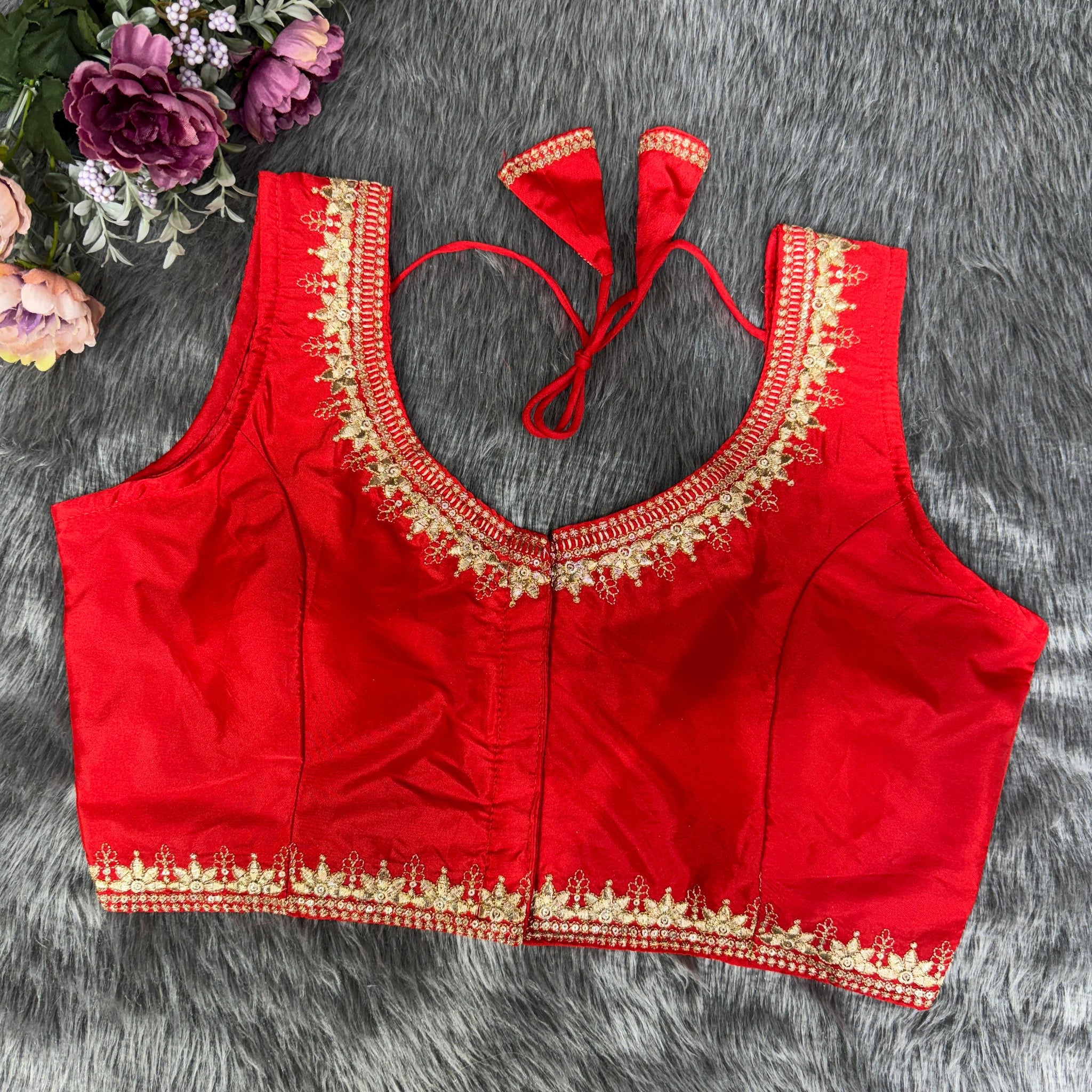 Beautiful Designer Readymade Pattu Silk Fancy Decent Blouse