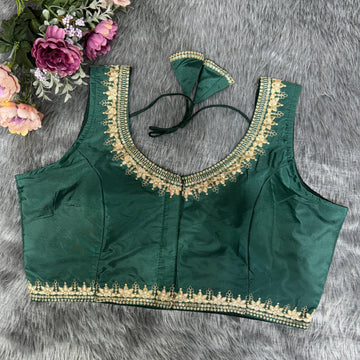 Beautiful Designer Readymade Pattu Silk Fancy Decent Blouse