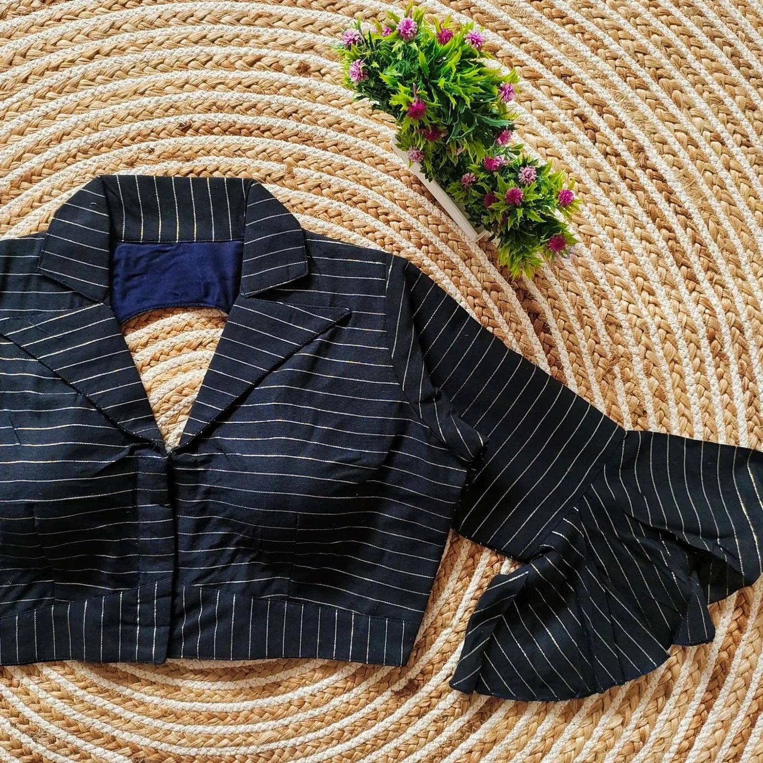 Beautiful Designer Readymade Pure Cotton Collar Blouse