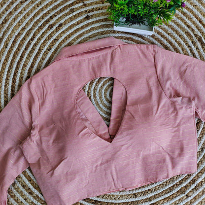 Beautiful Designer Readymade Pure Cotton Collar Blouse