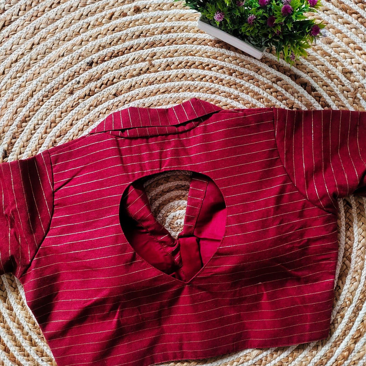 Beautiful Designer Readymade Pure Cotton Collar Blouse
