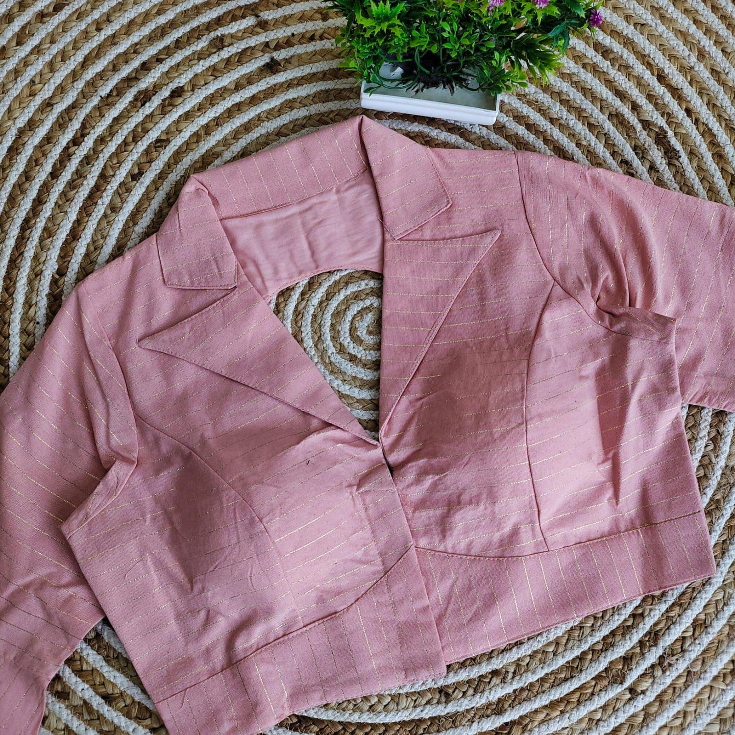 Beautiful Designer Readymade Pure Cotton Collar Blouse