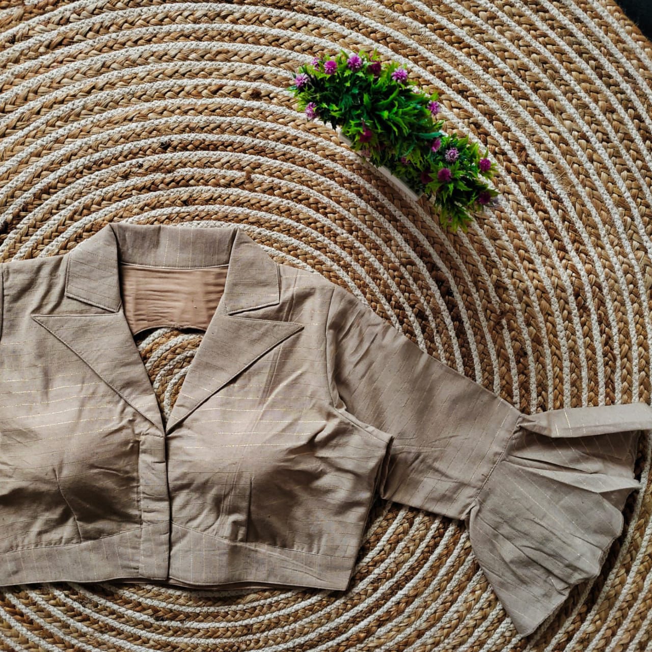 Beautiful Designer Readymade Pure Cotton Collar Blouse