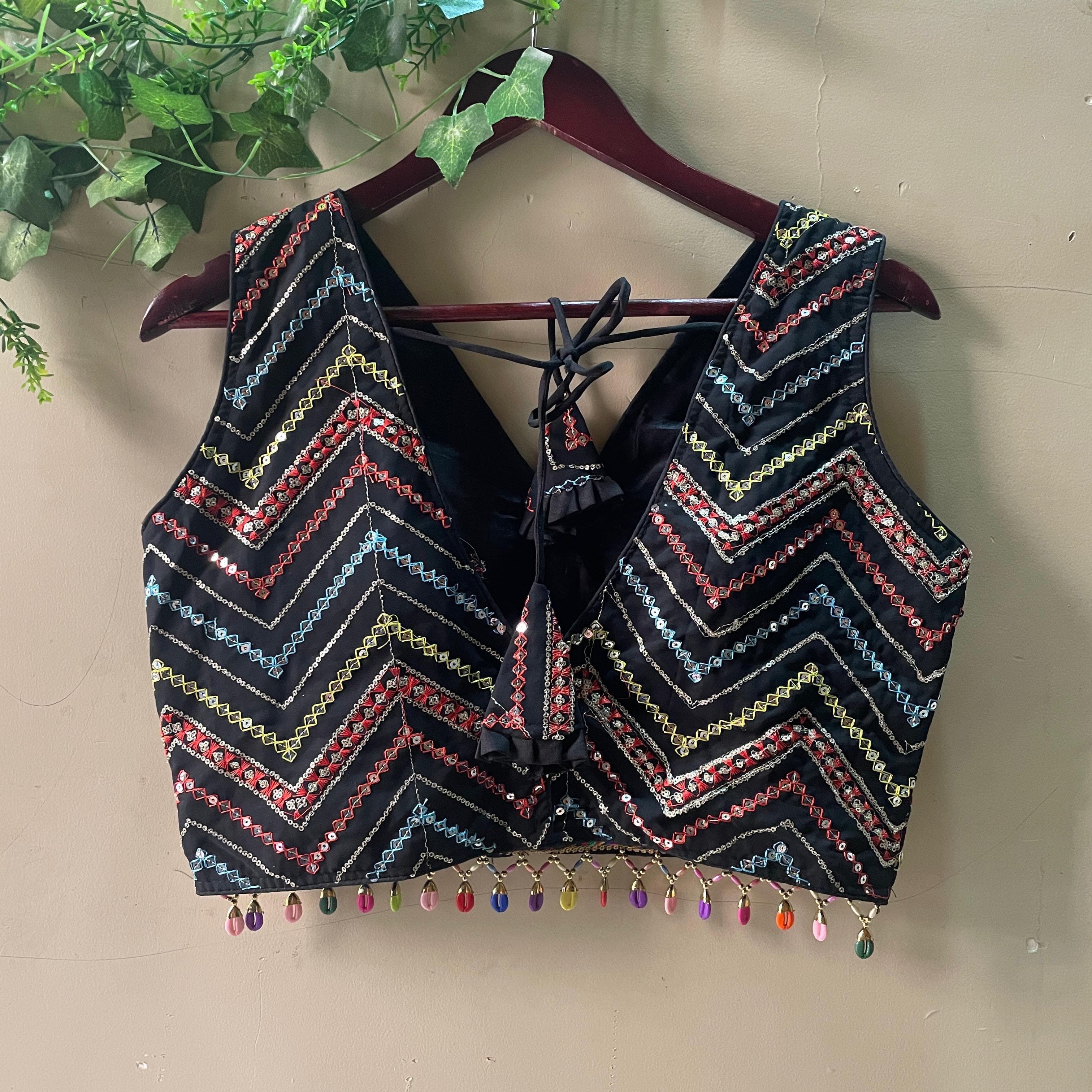 Beautiful Designer Readymade Pure Georgette Katchi Sequence Blouse