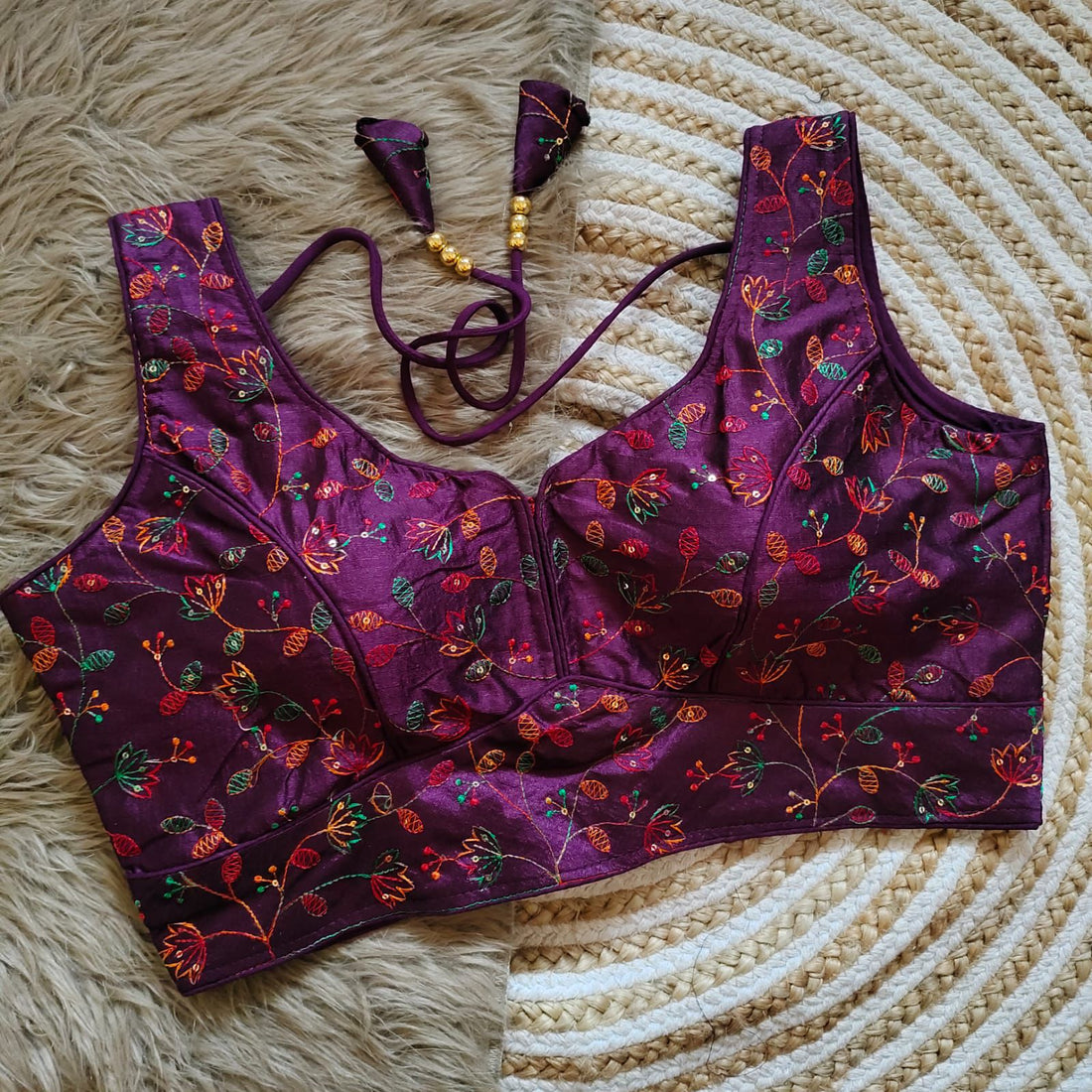 Beautiful Designer Readymade Pure Phantom Silk Blouse