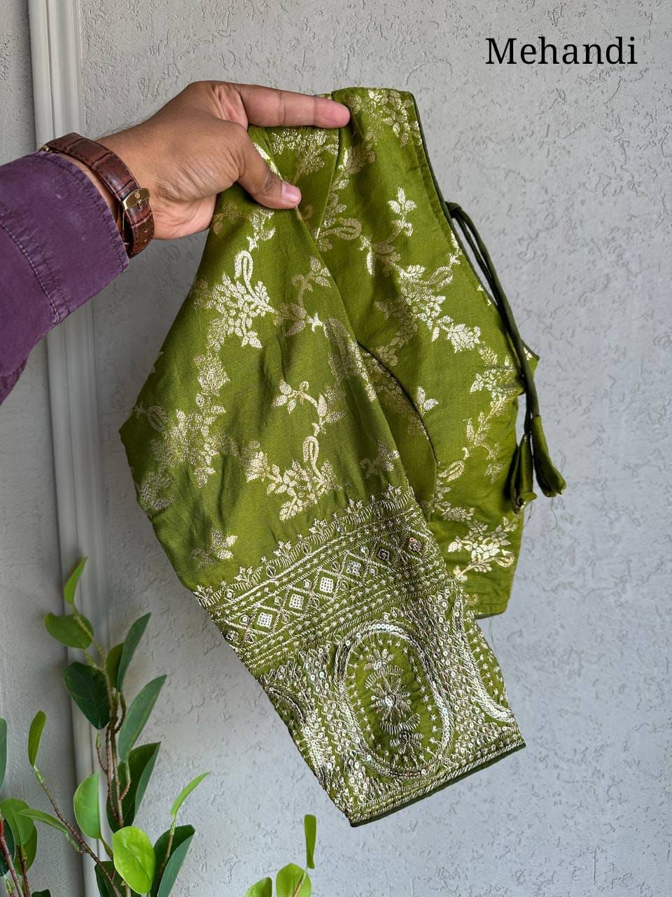 Beautiful Designer Readymade Dola Silk Blouse