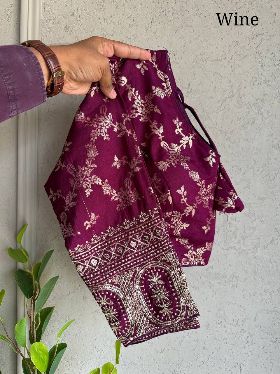 Beautiful Designer Readymade Dola Silk Blouse