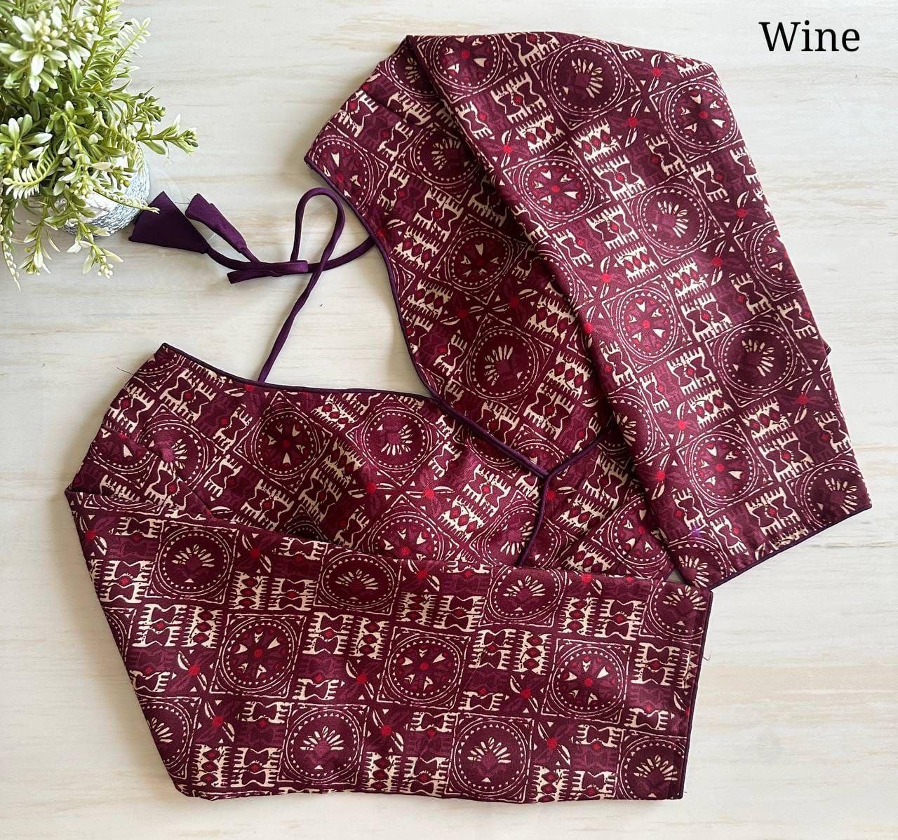 Beautiful Designer Readymade Handloom Cotton Sabyasachi Pattern Blouse