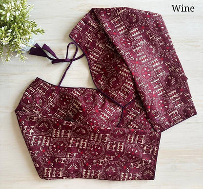 Beautiful Designer Readymade Handloom Cotton Sabyasachi Pattern Blouse