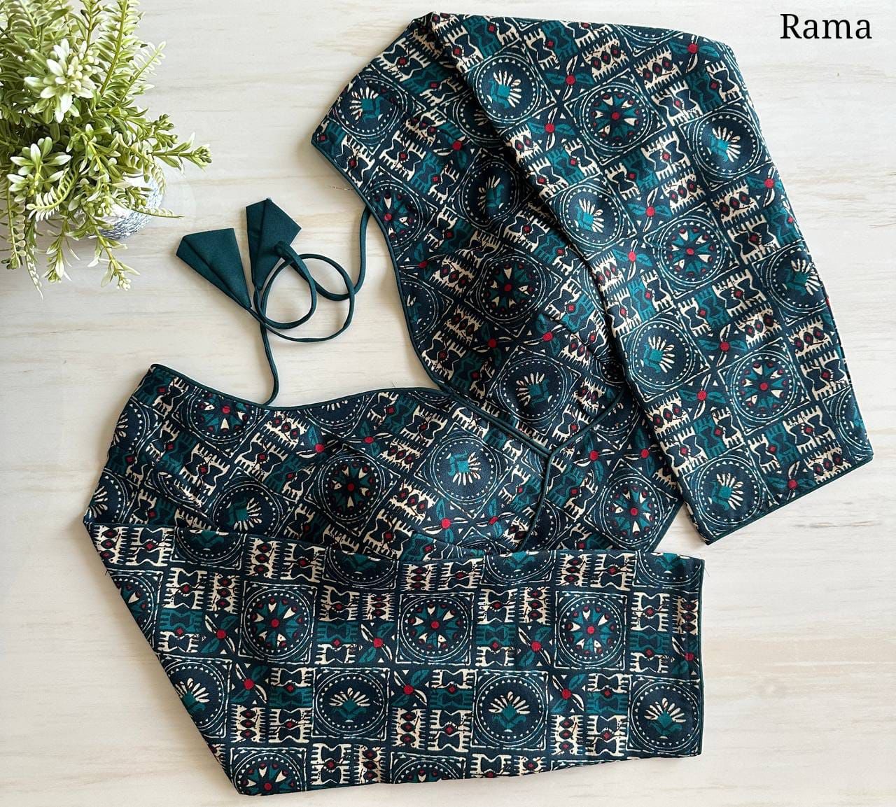 Beautiful Designer Readymade Handloom Cotton Sabyasachi Pattern Blouse