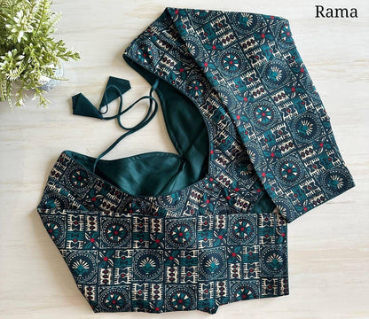 Beautiful Designer Readymade Handloom Cotton Sabyasachi Pattern Blouse