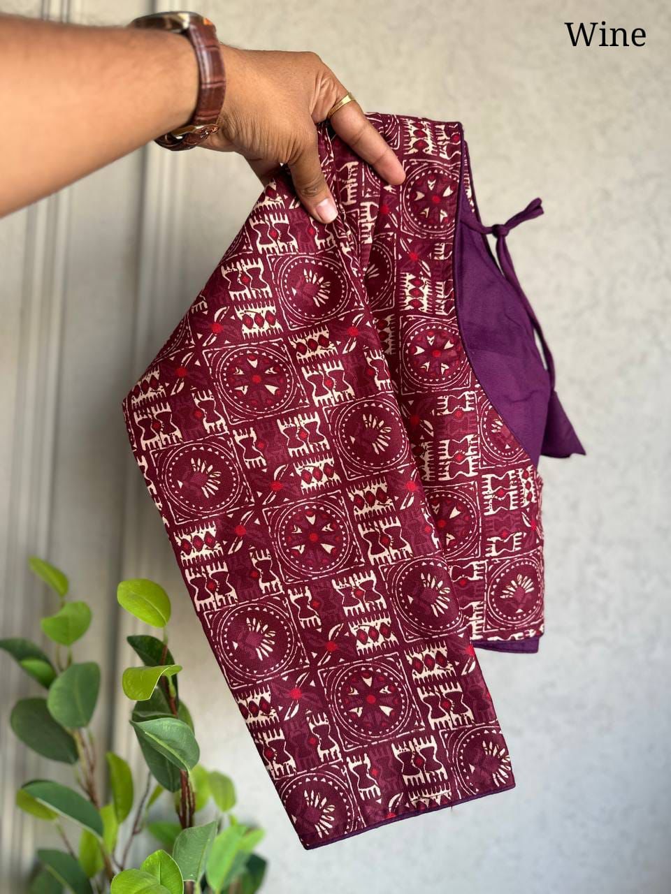 Beautiful Designer Readymade Handloom Cotton Sabyasachi Pattern Blouse