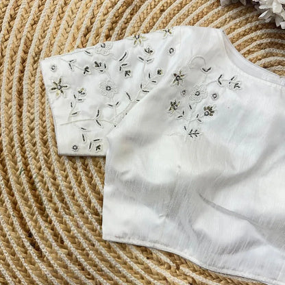 Beautiful Designer Readymade Raw Silk Blouse