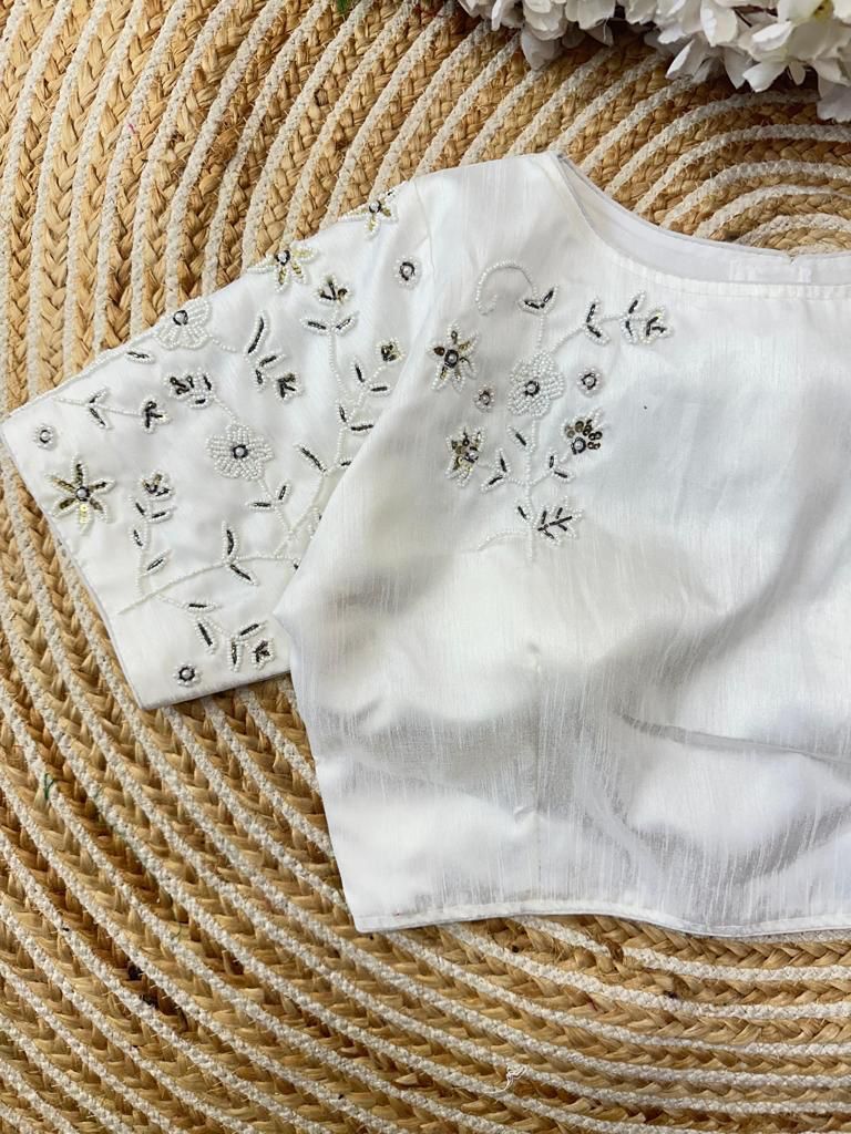 Beautiful Designer Readymade Raw Silk Blouse