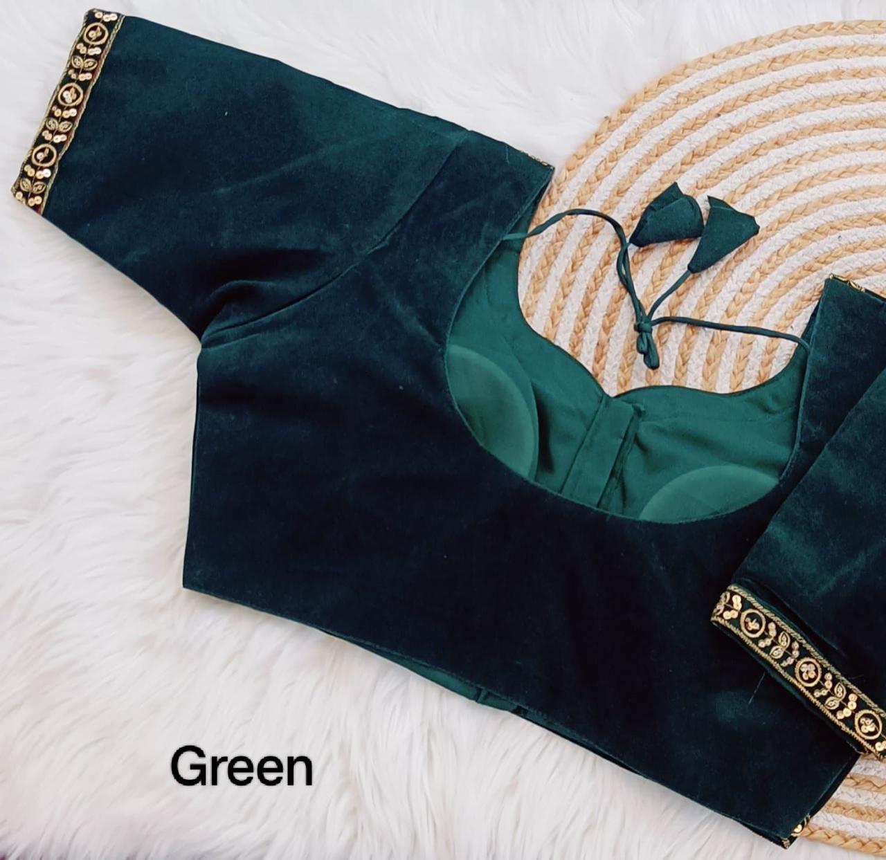 Beautiful Designer Readymade Velvet Blouse