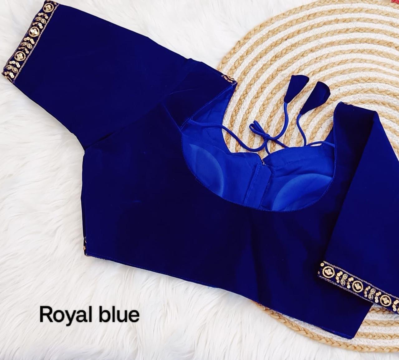 Beautiful Designer Readymade Velvet Blouse