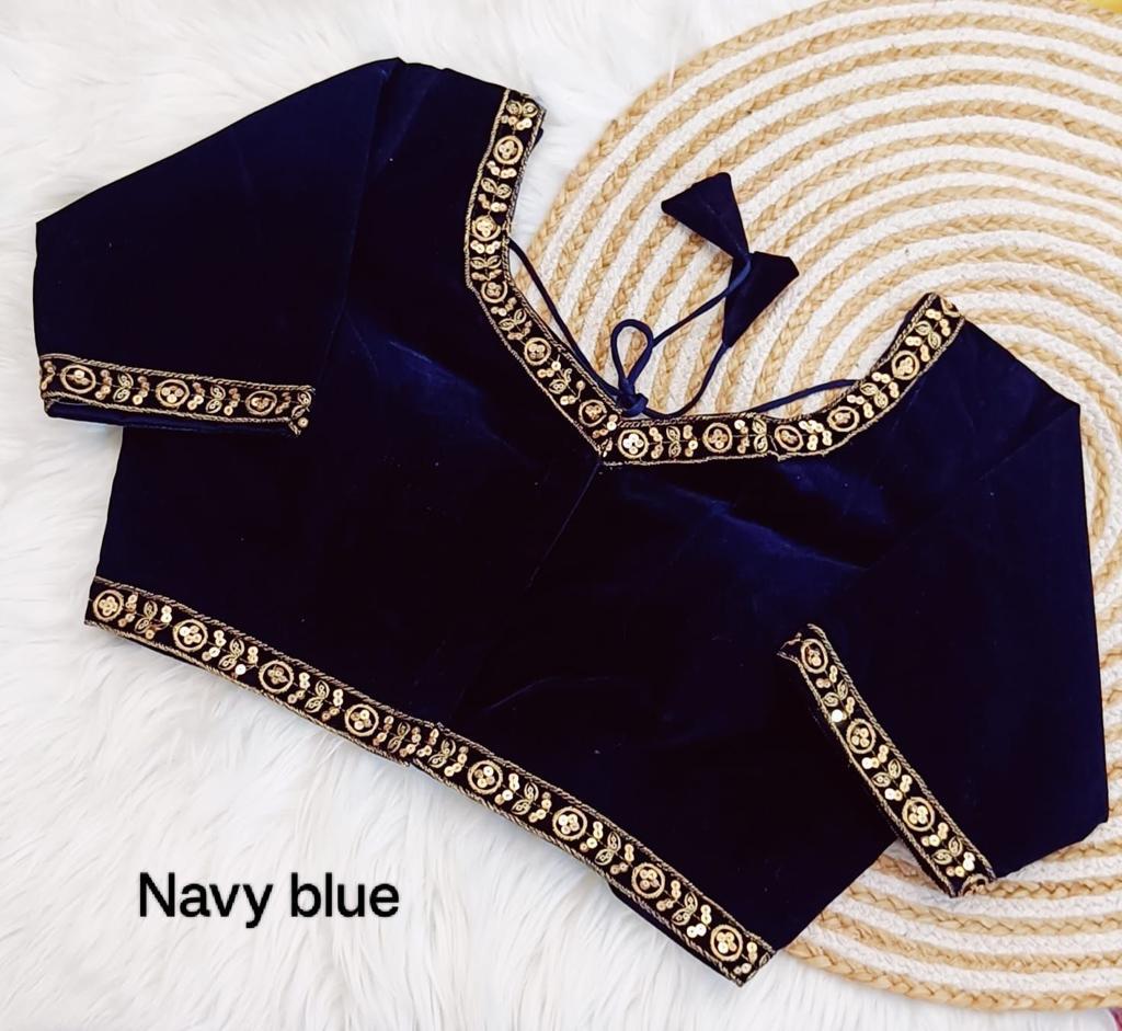 Beautiful Designer Readymade Velvet Blouse