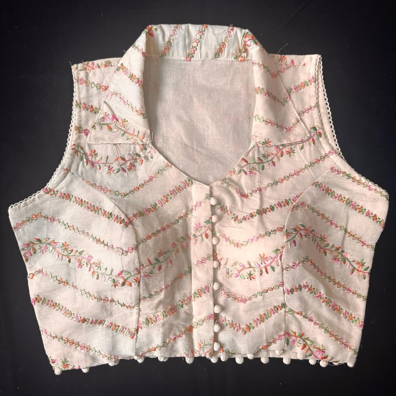 Beautiful Designer Readymade Pure Cotton with Sequence Work Blouse