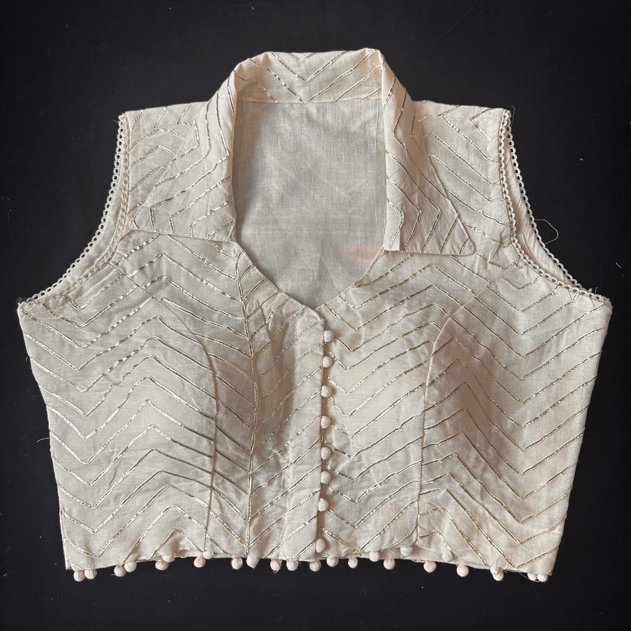 Beautiful Designer Readymade Pure Cotton with Sequence Work Blouse