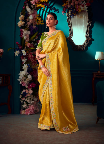 Beautiful Designer Wedding Wear Pure Banarasi Kanjivaram Saree
