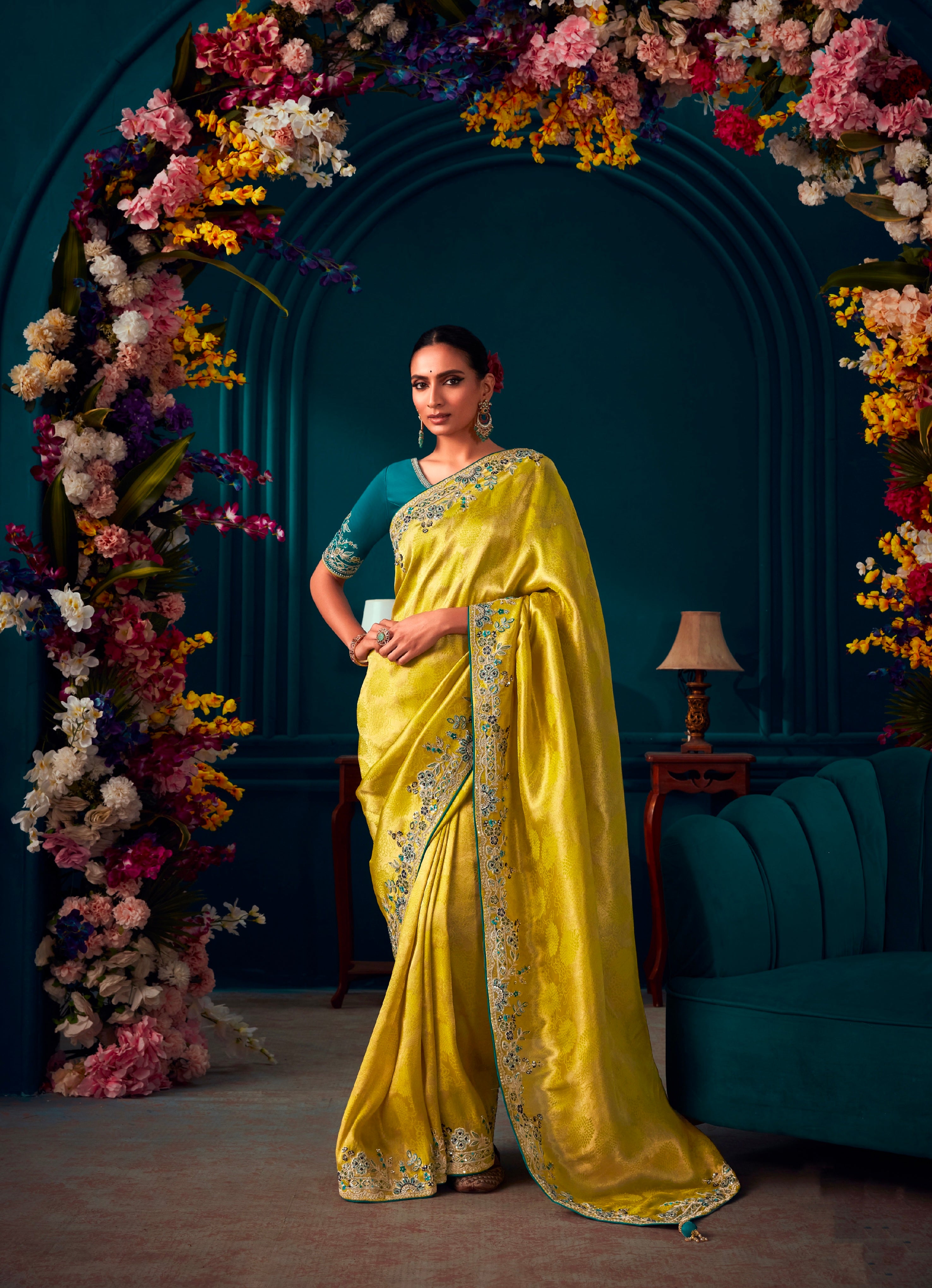 Beautiful Designer Wedding Wear Pure Banarasi Kanjivaram Saree