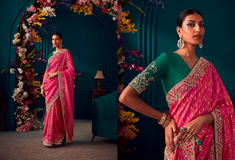 Beautiful Designer Wedding Wear Pure Banarasi Kanjivaram Saree