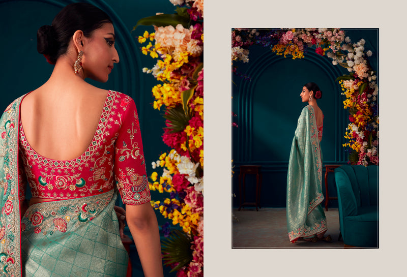 Beautiful Designer Wedding Wear Pure Banarasi Kanjivaram Saree