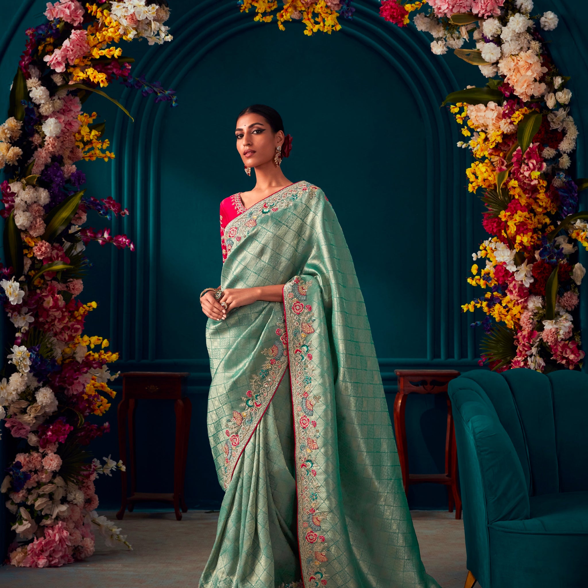 Beautiful Designer Wedding Wear Pure Banarasi Kanjivaram Saree