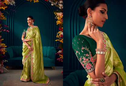 Beautiful Designer Wedding Wear Pure Banarasi Kanjivaram Saree
