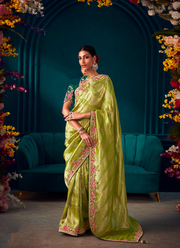 Beautiful Designer Wedding Wear Pure Banarasi Kanjivaram Saree