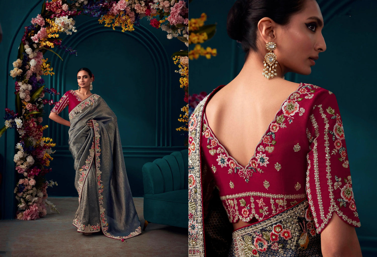 Beautiful Designer Wedding Wear Pure Banarasi Kanjivaram Saree