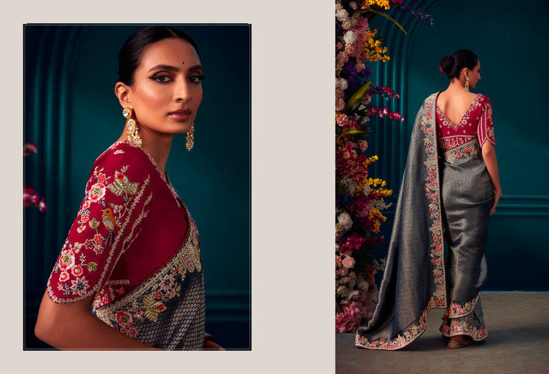 Beautiful Designer Wedding Wear Pure Banarasi Kanjivaram Saree